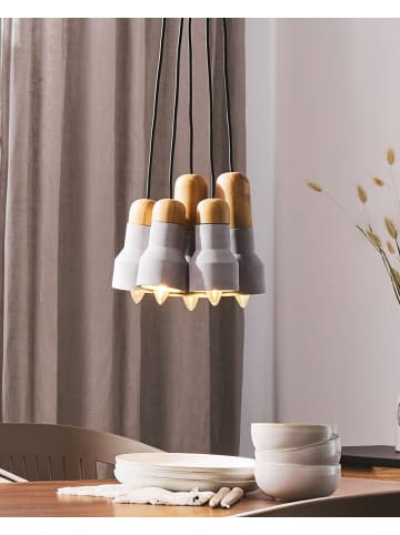 Beliani Pendelleuchten APURE in Grau/Braun - (W) 27 x (H) 133 x (L) 18 cm