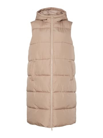 Pieces Steppweste in Silver Mink