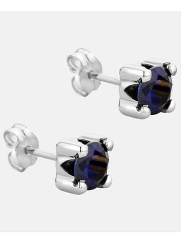 Diamant L'éternel Ohrringe aus 375 Weißgold mit Saphir