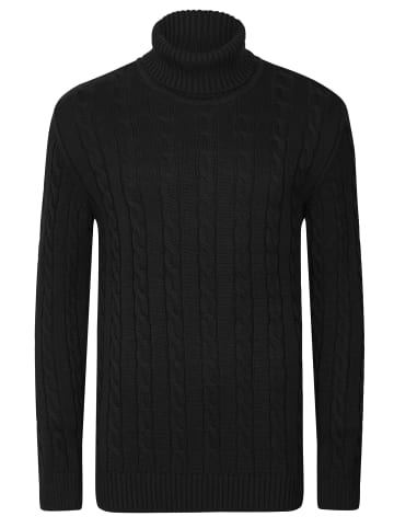 Felix Hardy Rollkragen Zopfmuster Pullover in Schwarz