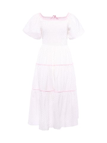 VINAJA Women Dress in White Pink