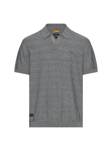 Camel Active Meliertes Kurzarm Poloshirt aus Baumwolle in Dunkelblau