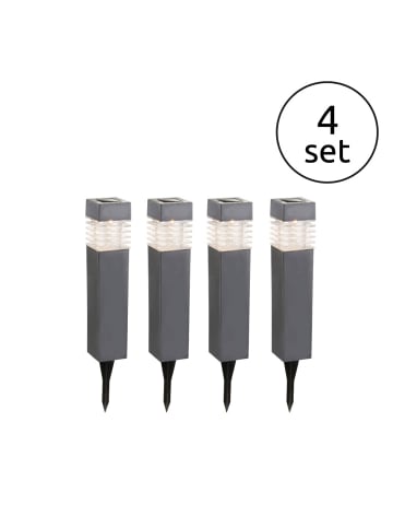 Globo lighting Solarleuchte "SOLARLEUCHTE KUNSTSTOFF GRAU, 1XLED" in gray