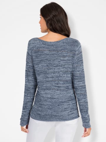 WITT WEIDEN Pullover in rauchblau-meliert