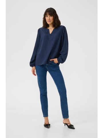 Kaffe Langarm-Bluse KApaulina in Midnight Marine CC