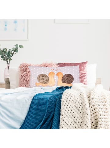 Mr. & Mrs. Panda Kopfkissen Schnecken Liebe ohne Spruch in Grau Pastell