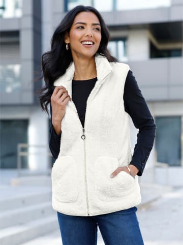 Sieh an! Fleece-Weste in ecru