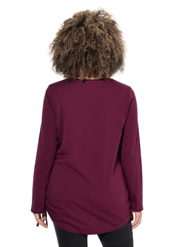 Ulla Popken Longsleeve in dunkel weinrot