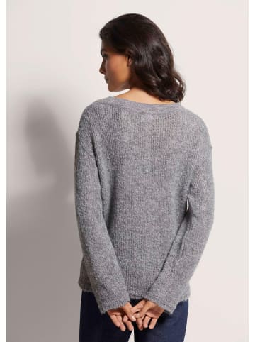 MADELEINE Pullover mit Glanz-Effekt in graphit / dunkelpuder