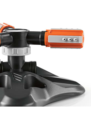 EASYmaxx Gartensprinkler rotierend 2er-Set schwarz/orange Schwarz