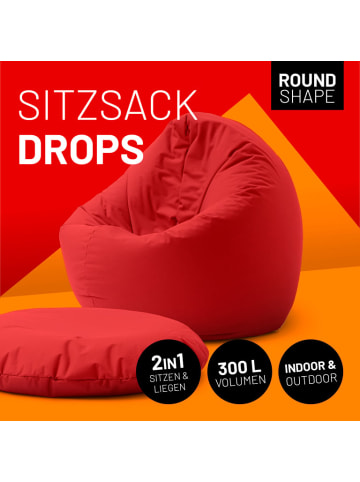 Lumaland Sitzsack 2-in-1-Sitzsack - 300l 120 x 80 x 75 cm - Rot