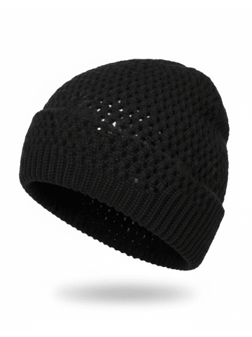 styleBREAKER Strick Beanie Mütze in Schwarz