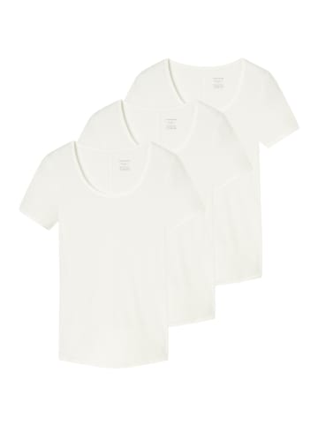 Schiesser Unterhemd / Shirt Kurzarm Personal Fit in Offwhite