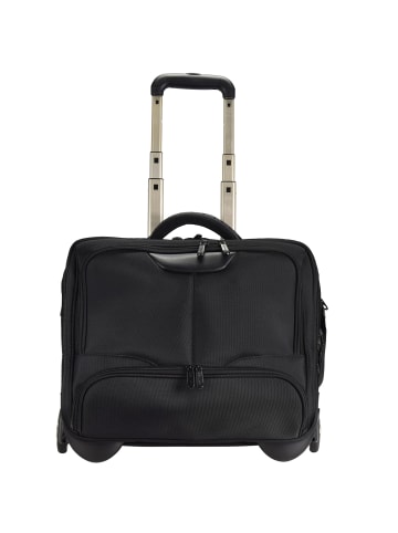 Dermata 2 Rollen Businesstrolley 22 cm Laptopfach schwarz
