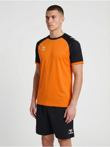 Hummel T-Shirt Raglanärmel Hmlmatch Erwachsene in ORANGE TIGER/BLACK