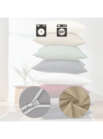 Erwin Müller Edel Flanell Kissenbezug Nördlingen in taupe