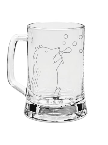 Mr. & Mrs. Panda Bierkrug Bär Seifenblasen ohne Spruch in Transparent