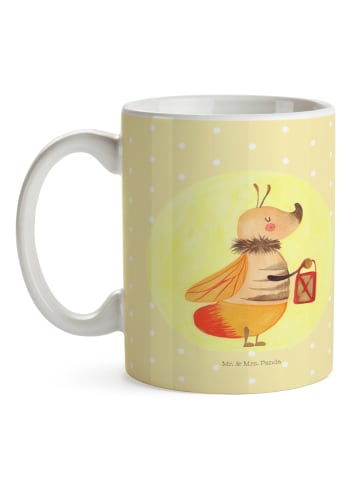 Mr. & Mrs. Panda Kaffeetasse Glühwürmchen ohne Spruch in Gelb Pastell