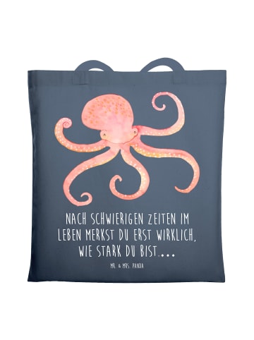 Mr. & Mrs. Panda Tasche Tintenfisch mit Spruch in Indigo Blue