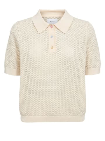 NÜMPH Poloshirt kurzarm für Damen in weiß