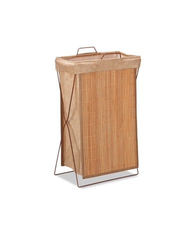relaxdays Wäschekorb in Natur - (B)38 x (H)61 x (T)22 cm