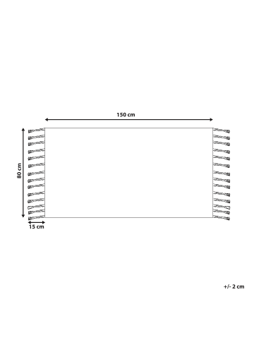 Beliani Vintage TABIAT in Weiß/Grau - (W) 80 x (H) 1 x (L) 150 cm
