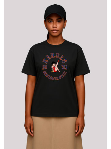 F4NT4STIC T-Shirt Betty Boop Kansas Sunflower State in off black