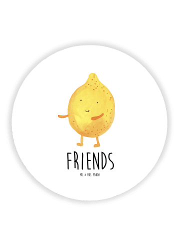 Mr. & Mrs. Panda magnet Beste Freunde Zitrone mit Spruch in Weiß