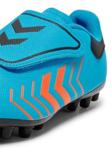 Hummel Hummel Klettverschluss Turf, Soft Ground, Firm Ground Hattrick Mg Fußball Kinder in BLUE/ORANGE