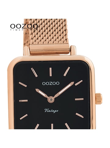 Oozoo Armbanduhr Oozoo Vintage Series roségold extra groß (ca. 26x26mm)