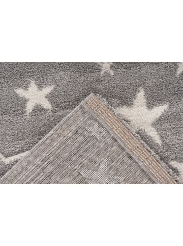 Kayoom Wohnzimmer Teppich – Kurzflorteppich Australia - Tamworth in silber - rechteckig