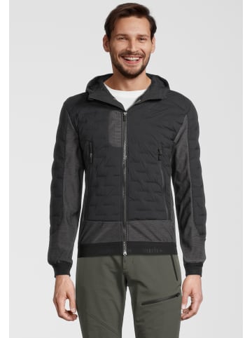 rh+ Isolationsjacke 5 Elements Hybrid Hoody in black-dark grey melange-kaluga
