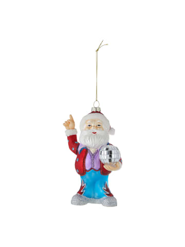 Butlers Baumanhänger HANG ON Disco Santa in Rot