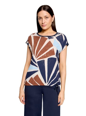 BETTY & CO Patchwork-Shirt mit Print in Nature/Brown