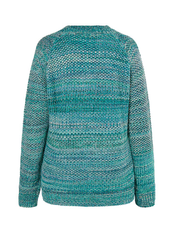 IZIA Damen Strick Pullover in Blau Mehrfarbig