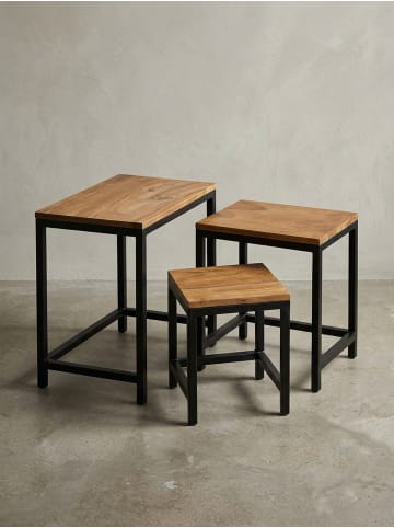 KADIMA DESIGN 3er Set Design Beistelltisch AKOLA Satztisch Metallbeine