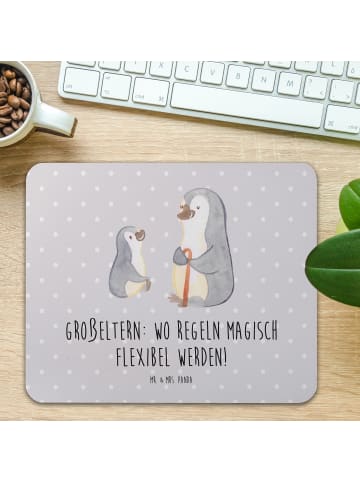 Mr. & Mrs. Panda Mouse Pad Großeltern Magie mit Spruch in Grau Pastell