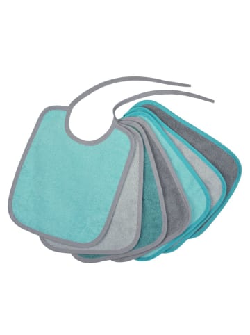 Wörner Binde-Lätzchen 7er Pack - Grau-Mint in blau,grau