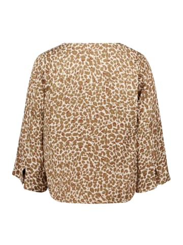 Betty Barclay Schlupfbluse mit Leoprint in Beige/Khaki