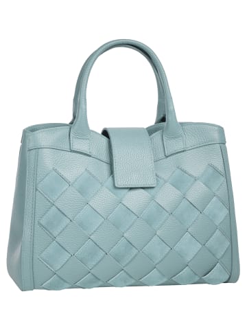 Samantha Look Handtasche echt Leder in blau