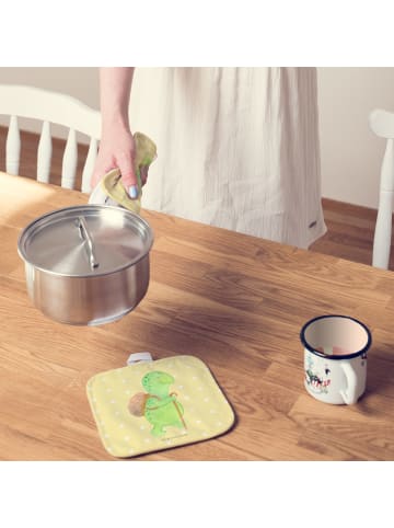 Mr. & Mrs. Panda Topfuntersetzer Schildkröte Wanderer ohne Spruch in Gelb Pastell