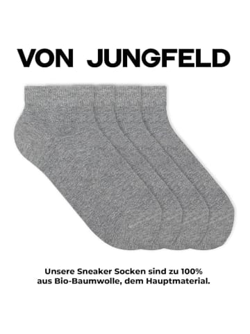 von Jungfeld Sneaker Socken Essentials Set in Heather Grey
