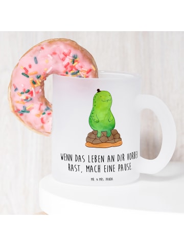 Mr. & Mrs. Panda Glas Schildkröte Pause mit Spruch in Transparent