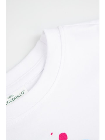 Coccodrillo T-Shirt mit kurzen Ärmeln in weiß
