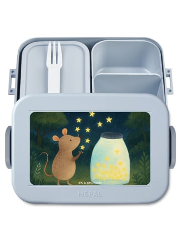 Mr. & Mrs. Panda Lunch Box Maus Sterne Design ohne Spruch in Blau Pastell