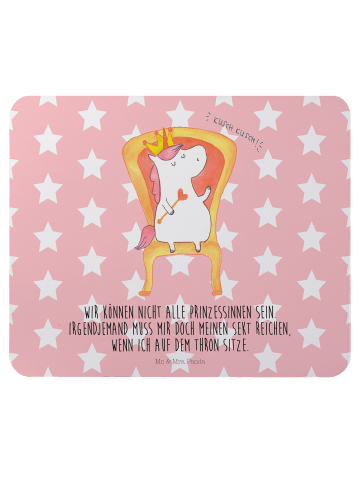 Mr. & Mrs. Panda Mouse Pad Einhorn Prinzessin mit Spruch in Rot Pastell