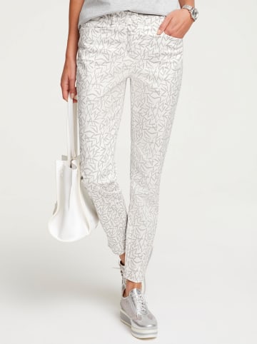 Heine Druckhose in weiß-grau