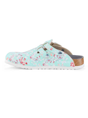 Birkenstock Pantoletten Kay ESD Flower in mintgrün