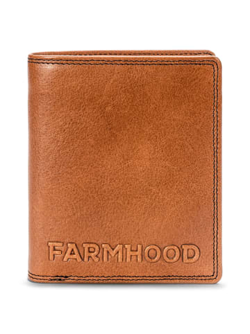 Farmhood Memphis Geldbörse RFID Schutz Leder 11 cm in camel