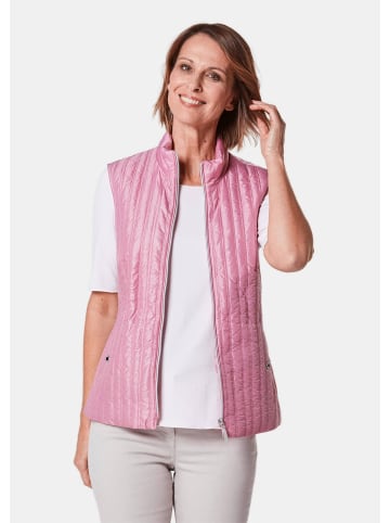 GOLDNER Leichte Steppweste mit Stehkragen in magnolie